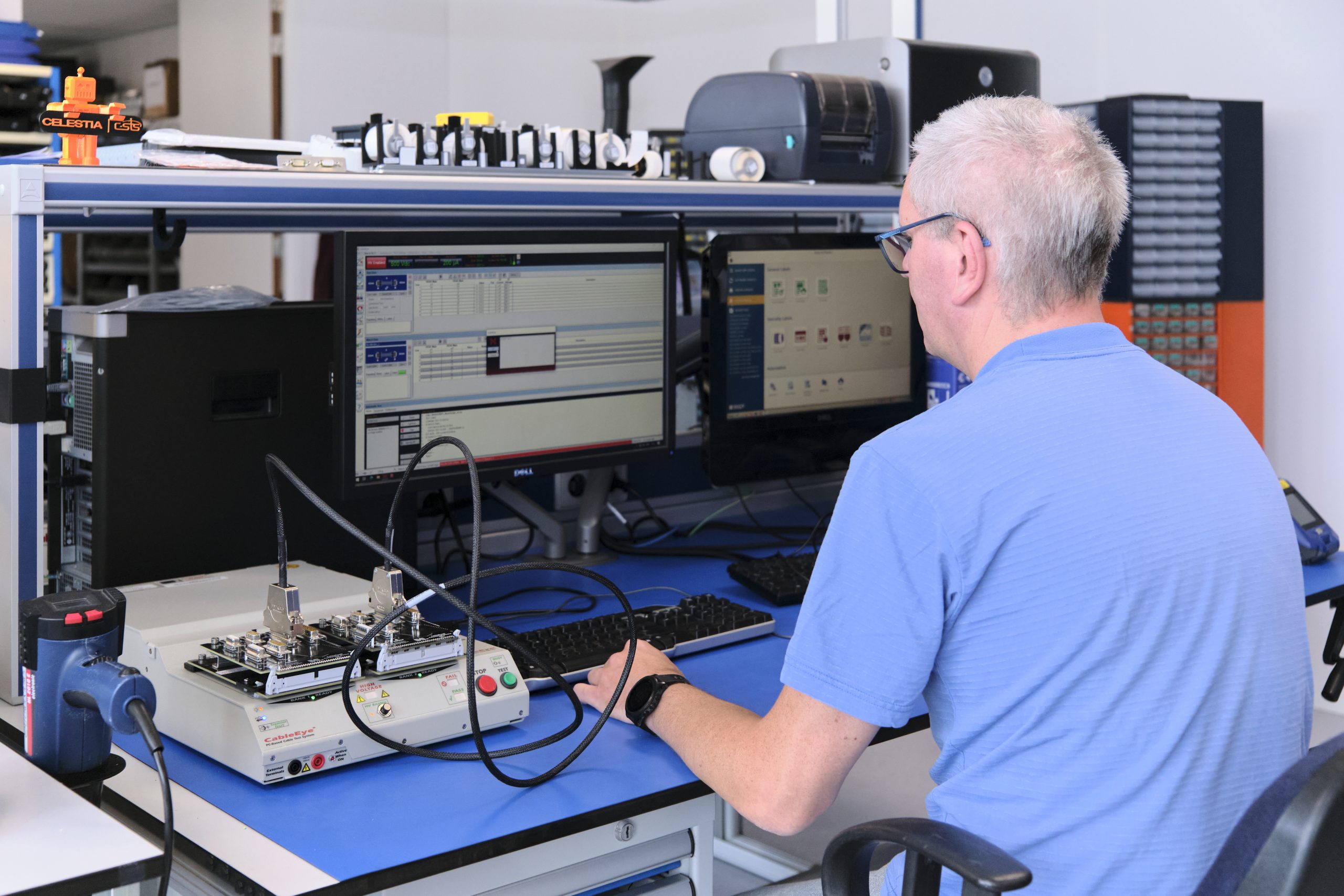 Celestia STS Assembly Cable testing CSTS